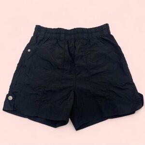 Ganni Black Duchesse Nylon Cargo Shorts